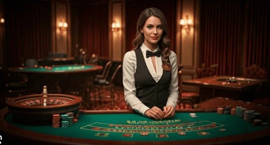 Platform kubutogel dengan antarmuka slot games, live casino, dan sportsbook